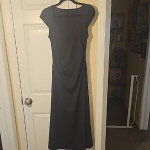 Classic Black Cap-Sleeve Maxi Dress - NWOT
